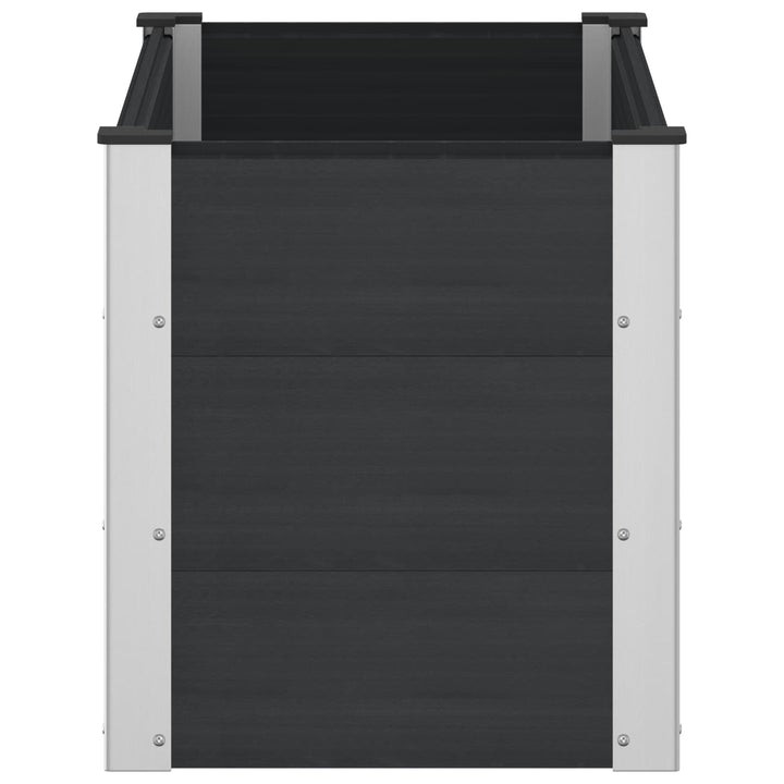 Højbed Sort 100 x 50 x 54 cm WPC og Aluminium