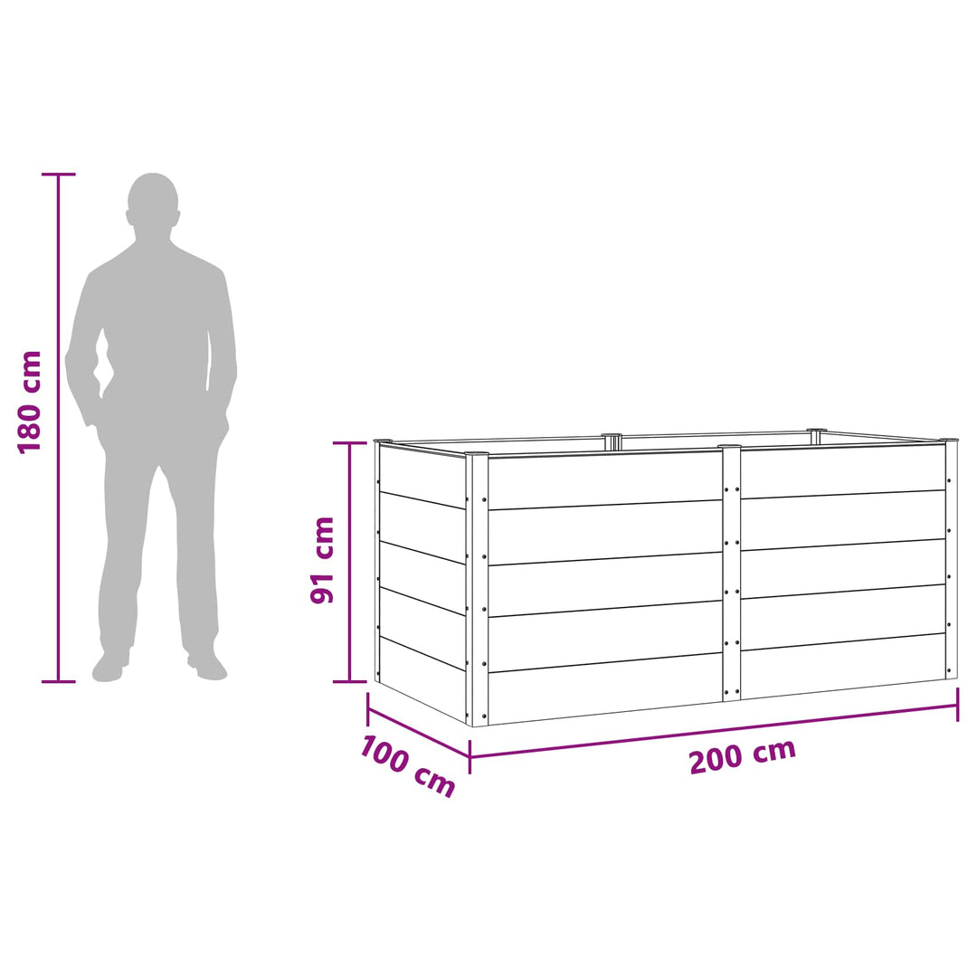 Højbed Sort 200 x 100 x 91 cm