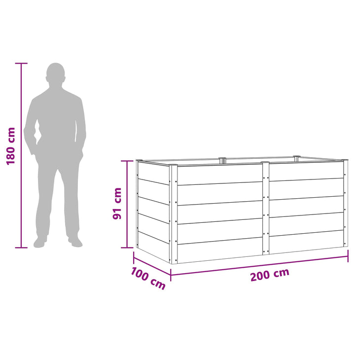 Højbed Sort 200 x 100 x 91 cm