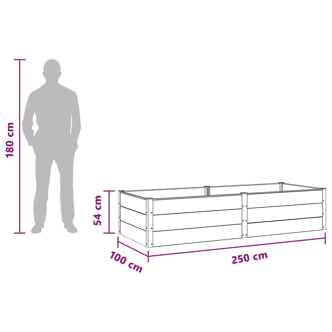 Højbed Sort 250 x 100 x 54 cm