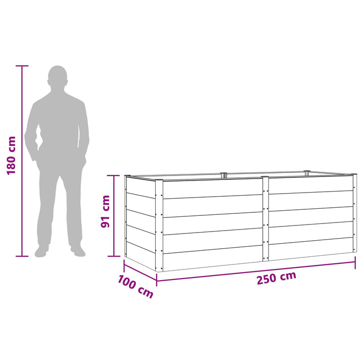 Højbed Sort 250 x 100 x 91 cm