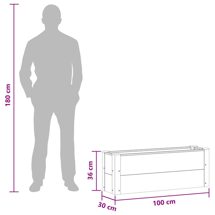 Højbed Brun 100 x 30 x 36 cm