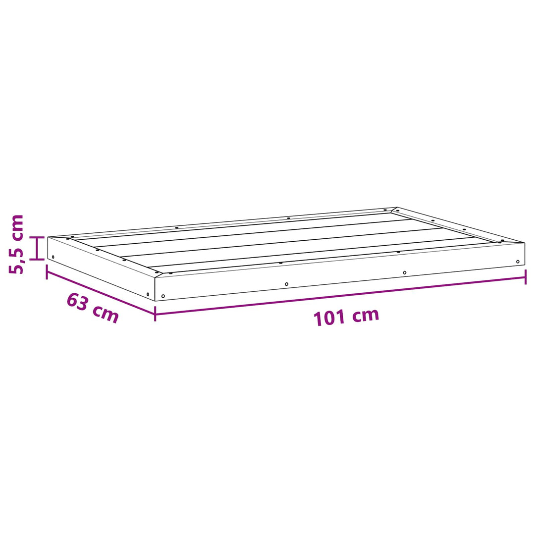 Bruser Baseplade Sort 101 x 63 x 5,5 cm WPC