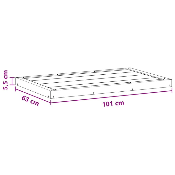 Bruser Baseplade Sort 101 x 63 x 5,5 cm WPC