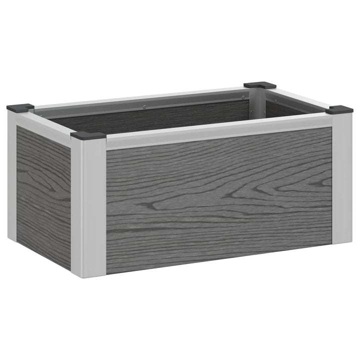 Højbed Grå 50 x 30 x 22 cm WPC og Aluminium