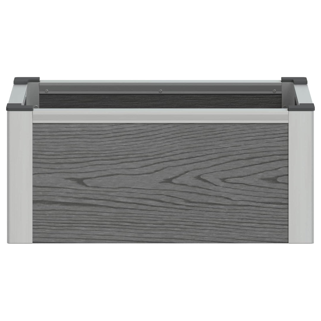 Højbed Grå 50 x 30 x 22 cm WPC og Aluminium