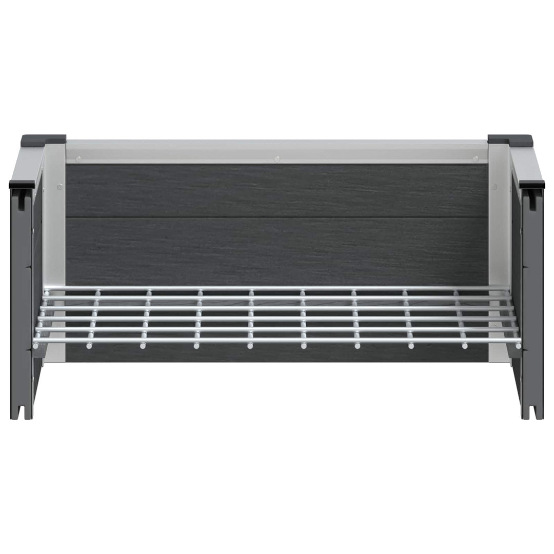 Højbed Grå 50 x 30 x 22 cm WPC og Aluminium