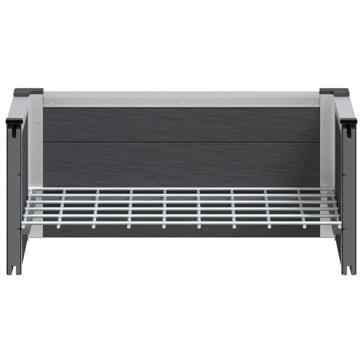 Højbed Grå 50 x 30 x 22 cm WPC og Aluminium