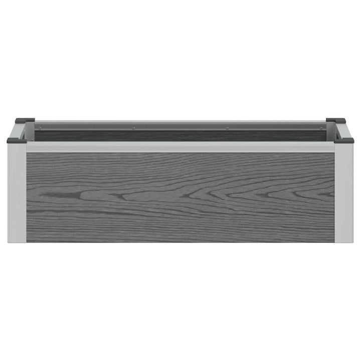 Højbed Grå 75 x 30 x 22 cm WPC og Aluminium