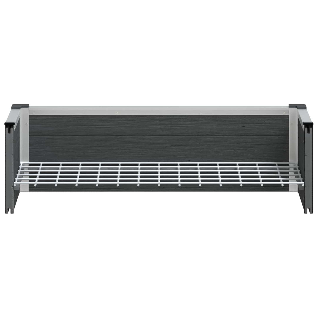 Højbed Grå 75 x 30 x 22 cm WPC og Aluminium