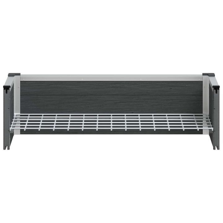 Højbed Grå 75 x 30 x 22 cm WPC og Aluminium