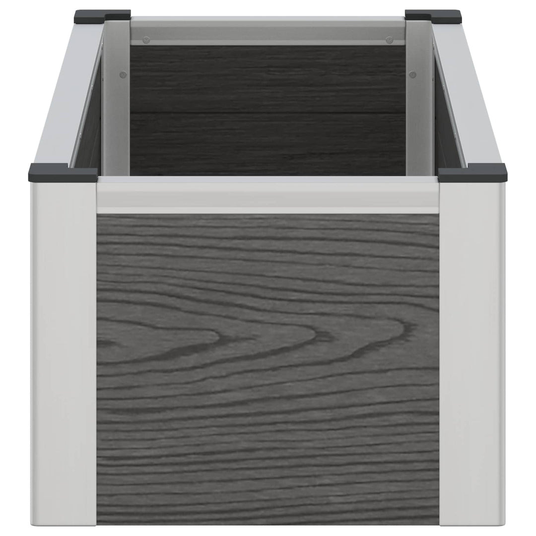 Højbed Grå 75 x 30 x 22 cm WPC og Aluminium