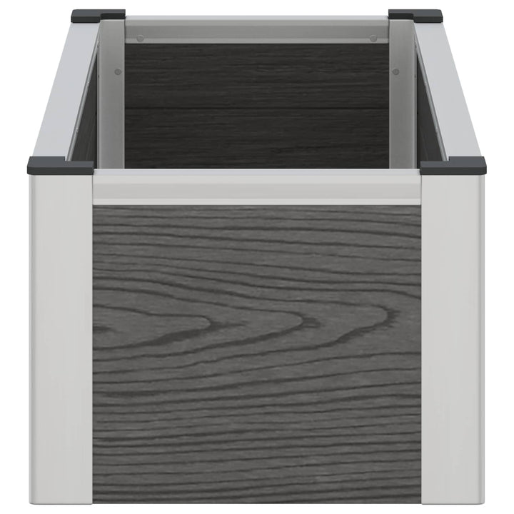 Højbed Grå 75 x 30 x 22 cm WPC og Aluminium