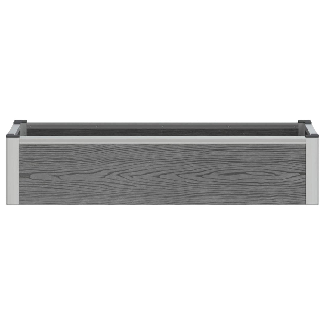 Højbed Grå 100 x 30 x 22 cm WPC og Aluminium