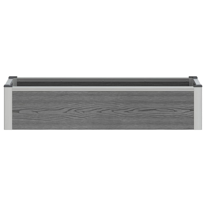 Højbed Grå 100 x 30 x 22 cm WPC og Aluminium