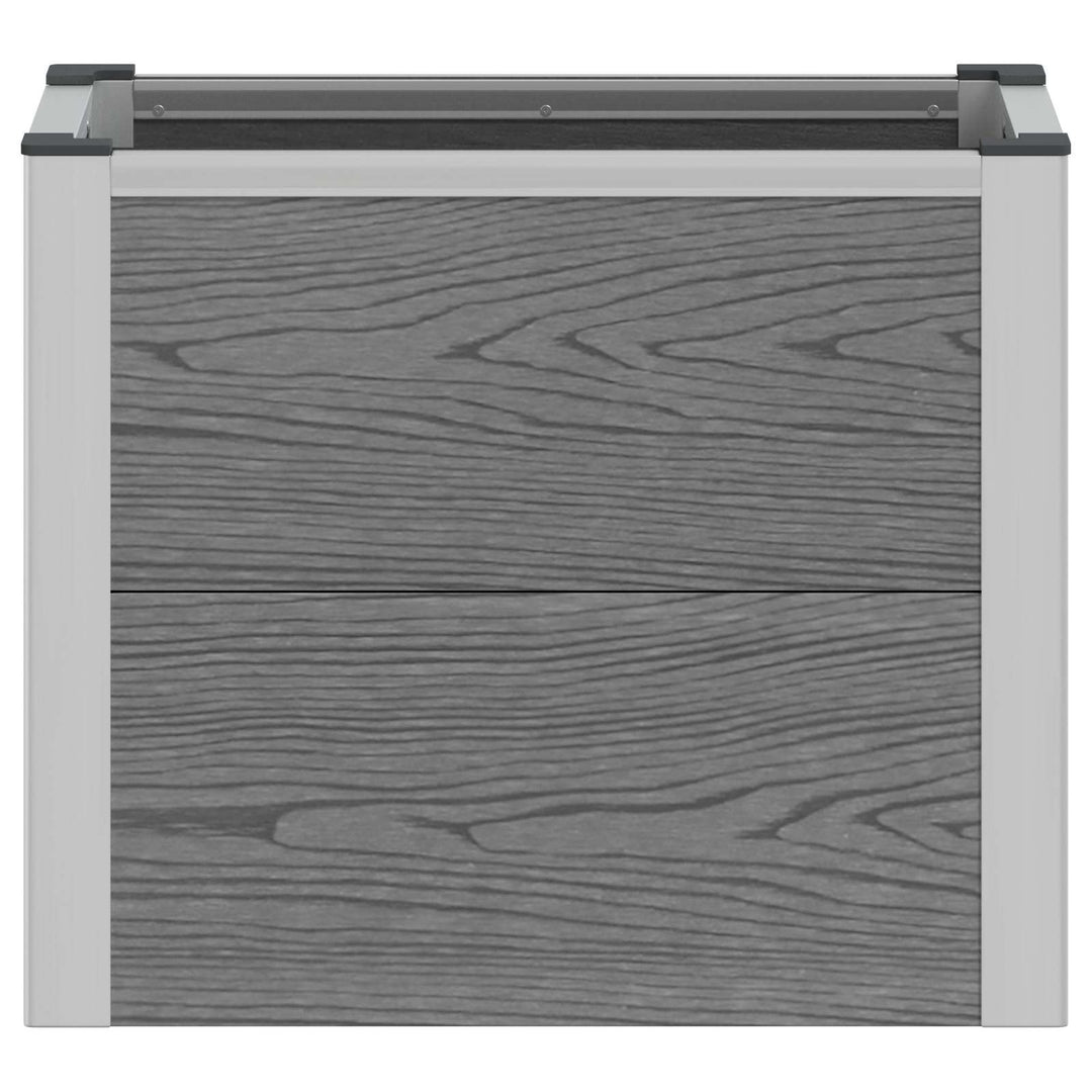 Højbed Grå 50 x 30 x 42 cm WPC og Aluminium