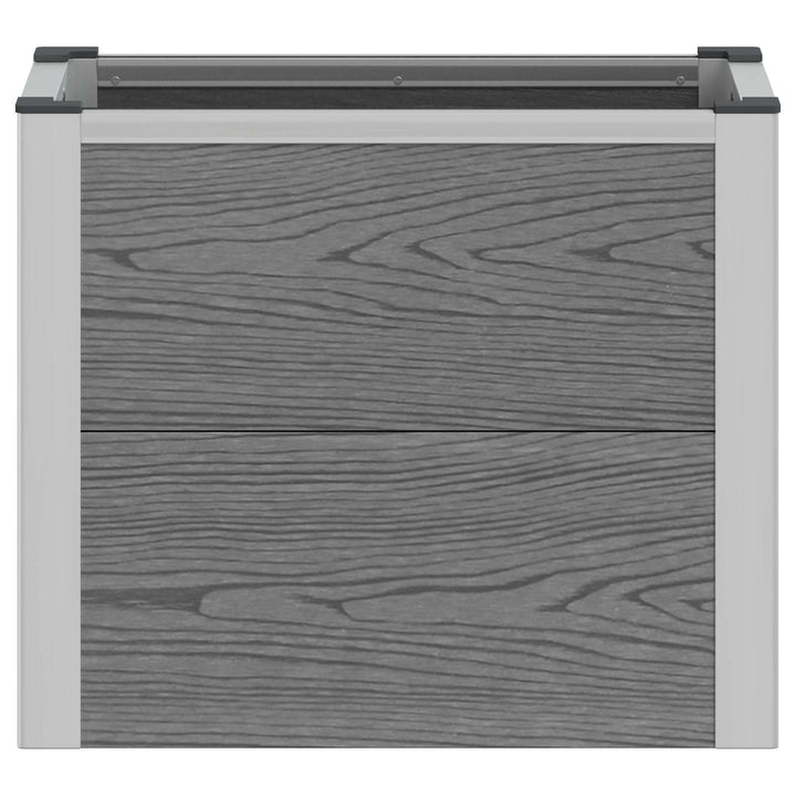 Højbed Grå 50 x 30 x 42 cm WPC og Aluminium