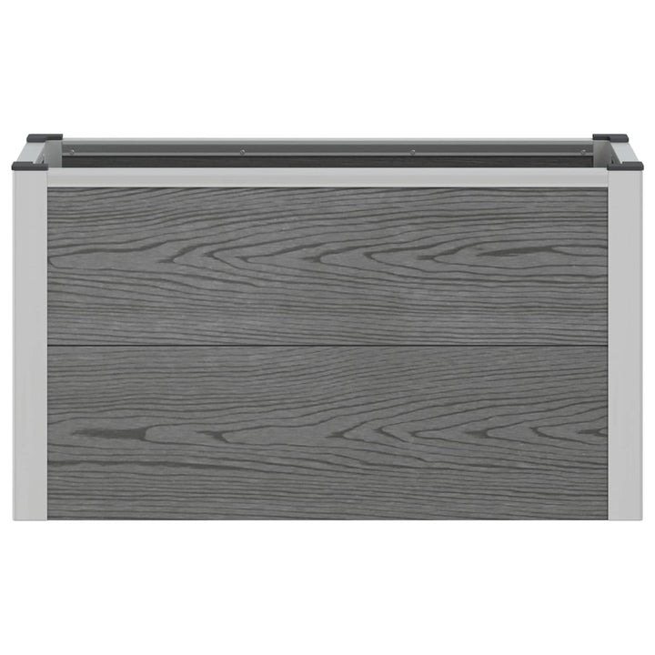 Højbed Grå 75 x 30 x 42 cm WPC og Aluminium