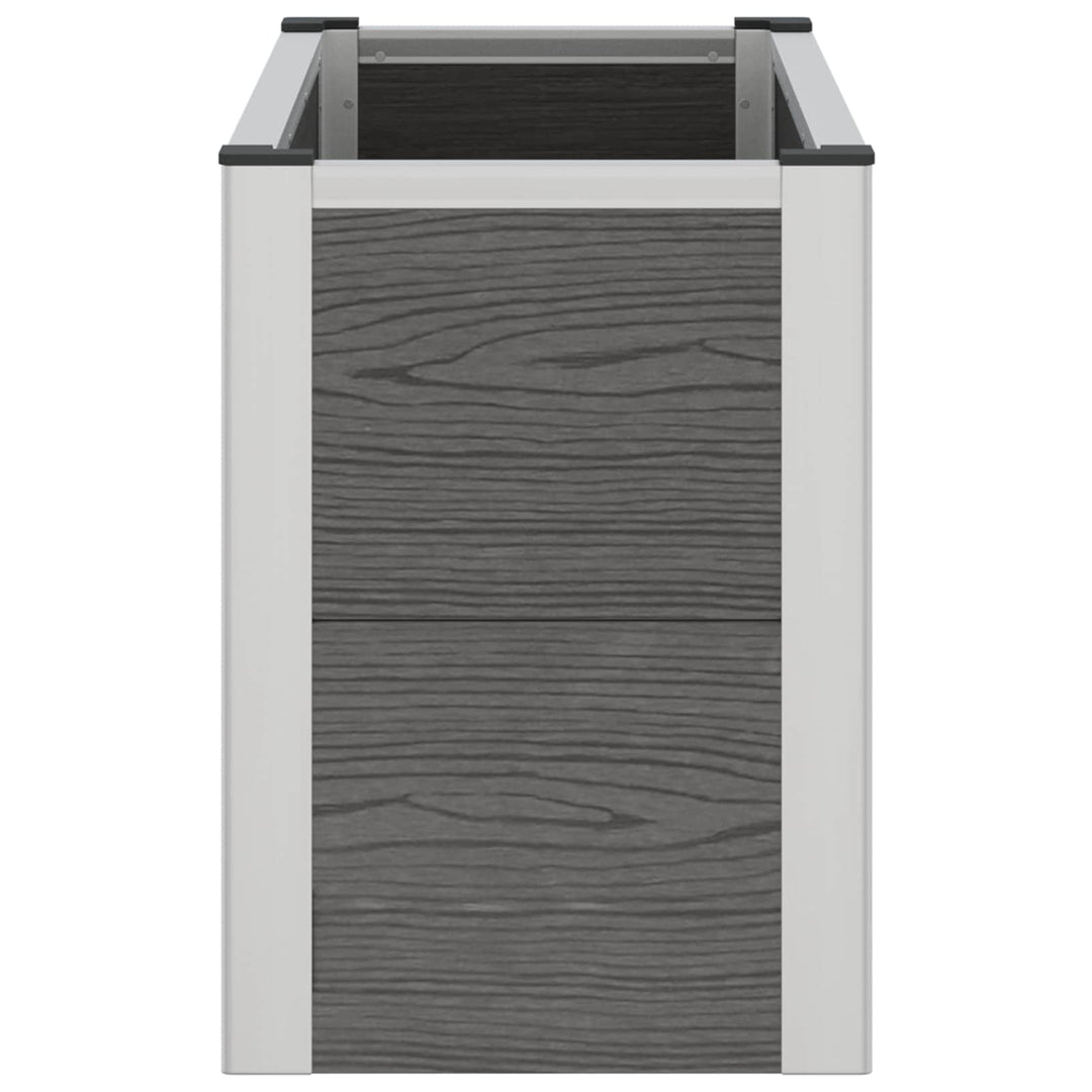 Højbed Grå 75 x 30 x 42 cm WPC og Aluminium