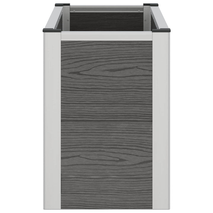 Højbed Grå 75 x 30 x 42 cm WPC og Aluminium