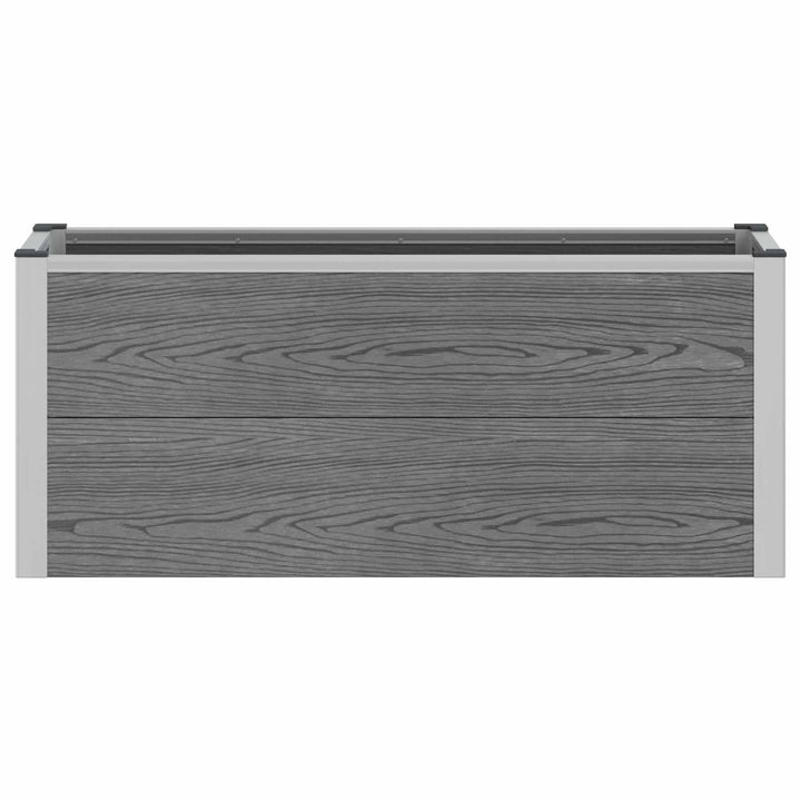 Højbed Grå 100 x 30 x 42 cm WPC og Aluminium