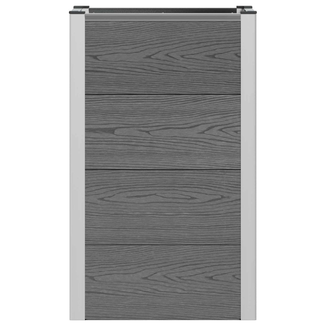 Højbed Grå 50 x 30 x 82 cm WPC og Aluminium