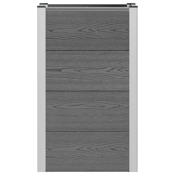 Højbed Grå 50 x 30 x 82 cm WPC og Aluminium