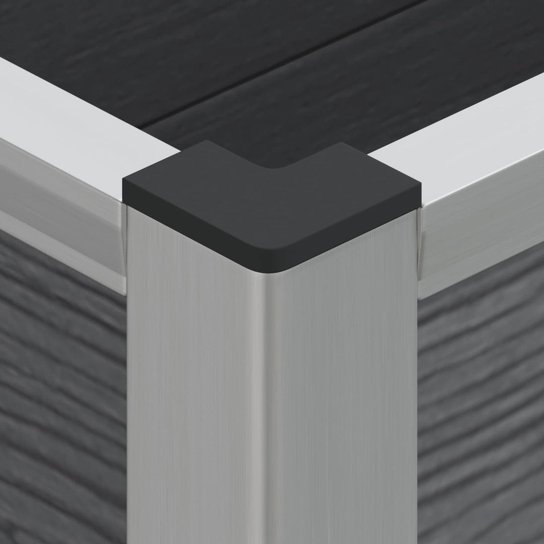 Højbed Grå 75 x 30 x 22 cm WPC og Aluminium