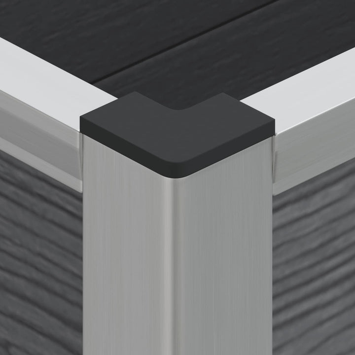 Højbed Grå 75 x 30 x 22 cm WPC og Aluminium