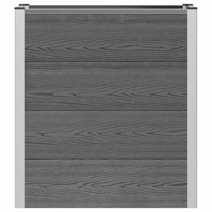 Højbed Grå 75 x 30 x 22 cm WPC og Aluminium