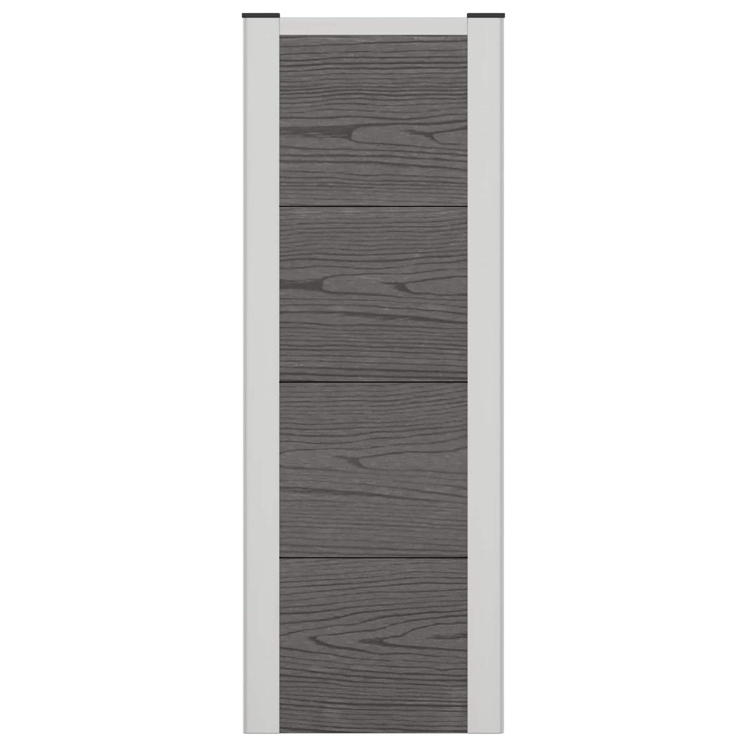 Højbed Grå 75 x 30 x 22 cm WPC og Aluminium