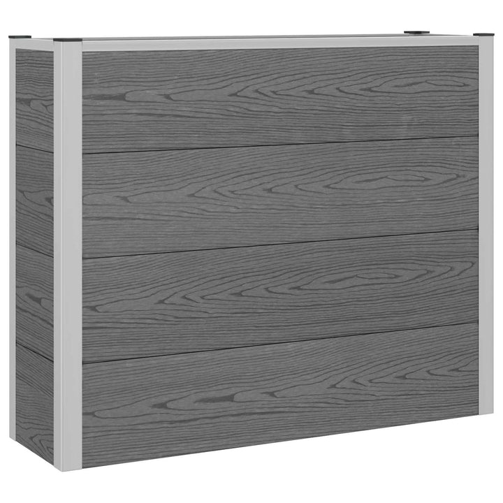 Højbed Grå 100 x 30 x 82 cm WPC og Aluminium
