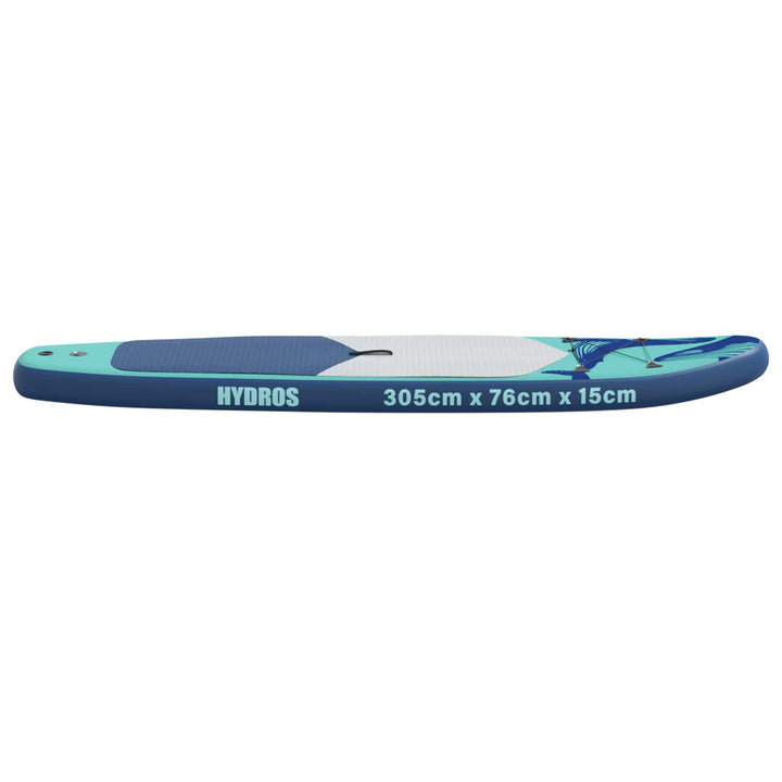 Oppustelig Stand Up Paddle Board HYDROS 305 x 76 x 15 cm Turkis