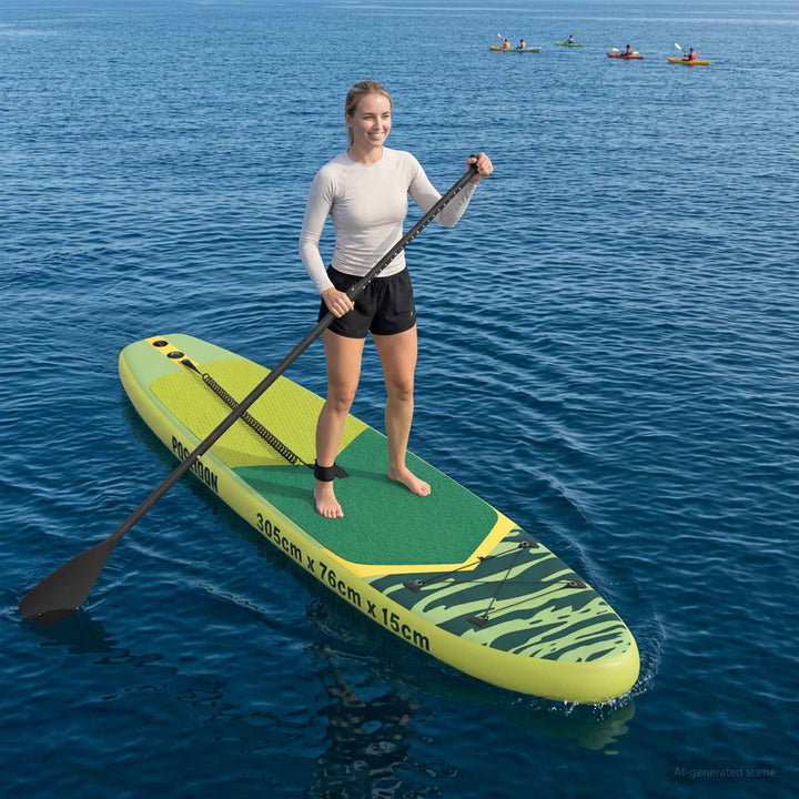 Oppustelig Stand Up Paddle Board POSEIDON 305 x 76 x 15 cm Grøn