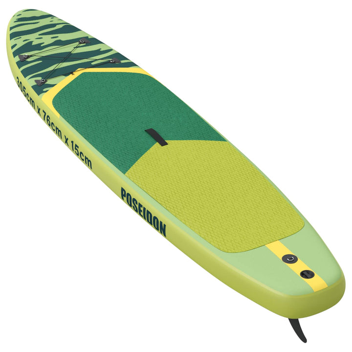 Oppustelig Stand Up Paddle Board POSEIDON 305 x 76 x 15 cm Grøn
