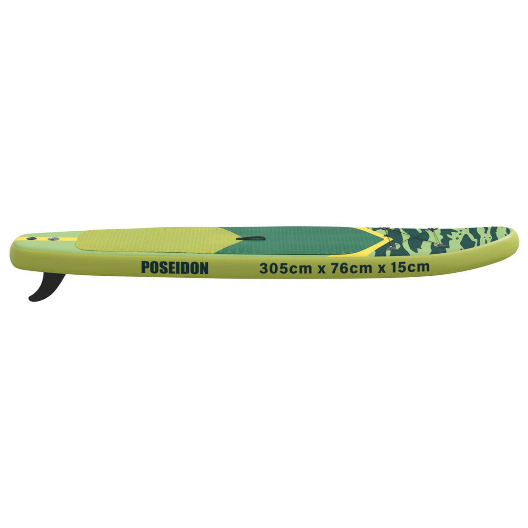 Oppustelig Stand Up Paddle Board POSEIDON 305 x 76 x 15 cm Grøn