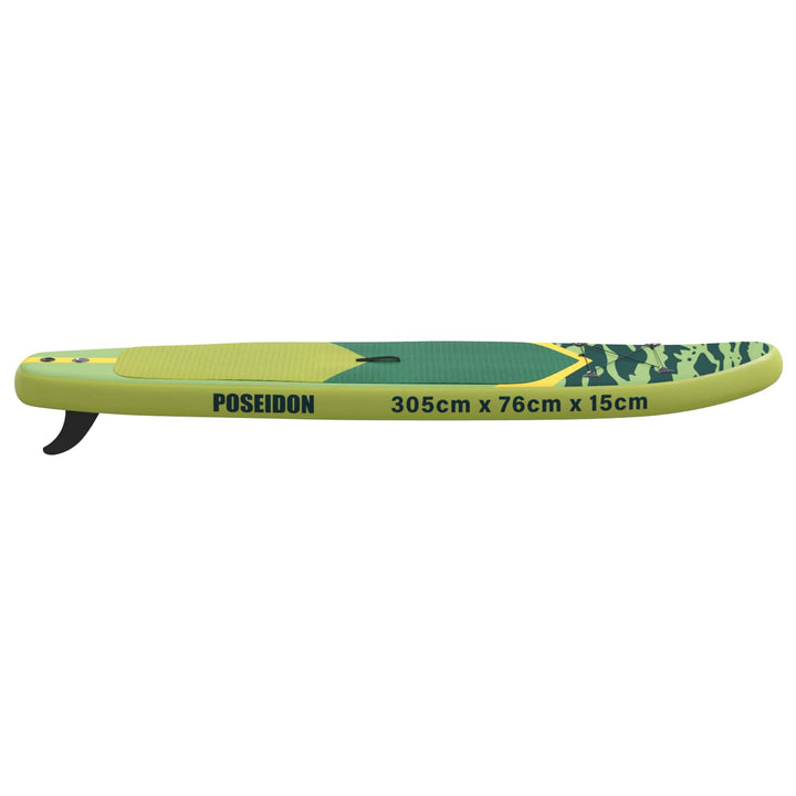 Oppustelig Stand Up Paddle Board POSEIDON 305 x 76 x 15 cm Grøn