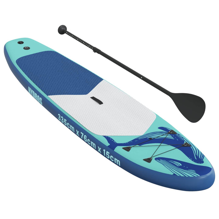 Oppustelig Stand Up Paddle Board HYDROS 335 x 76 x 15 cm Turkis