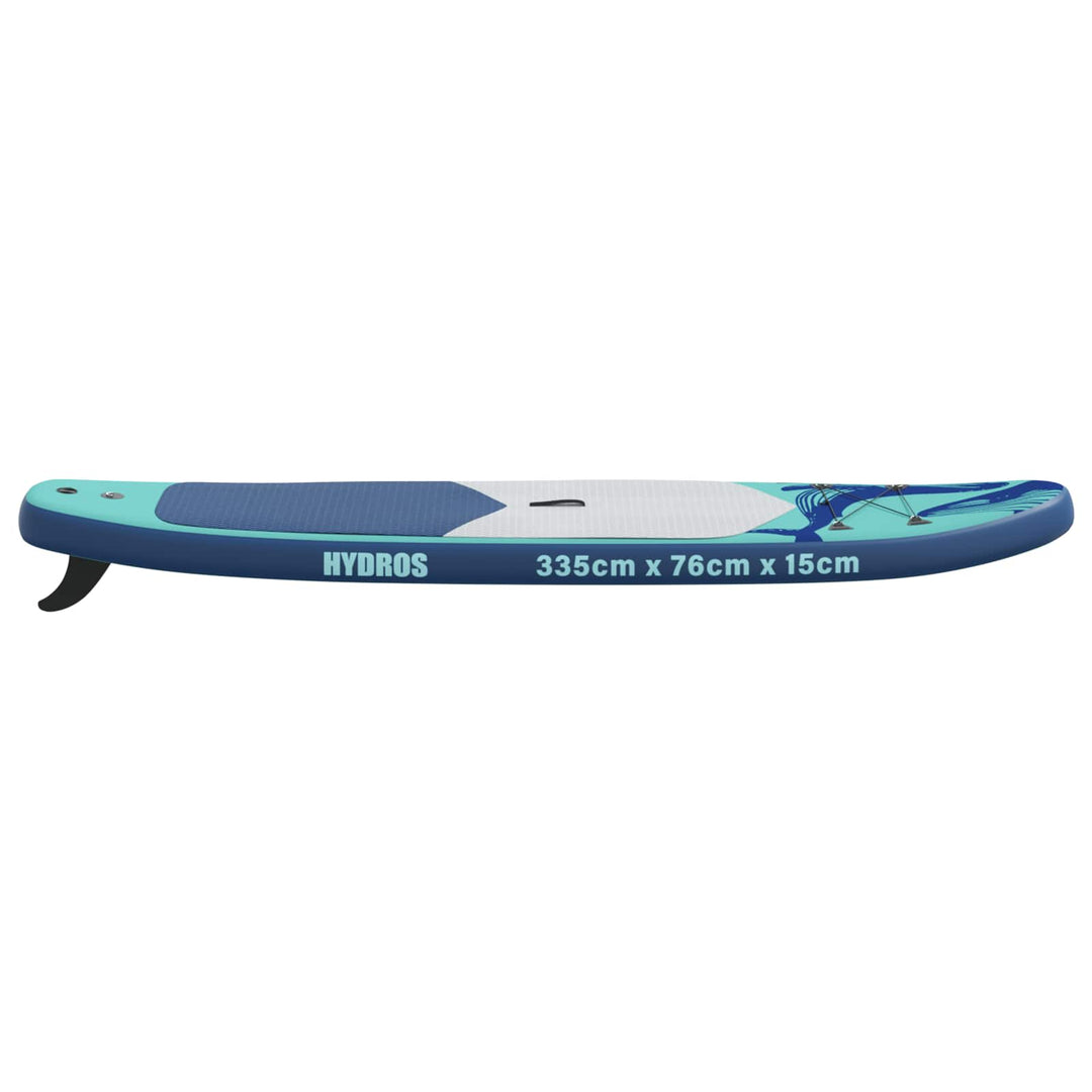 Oppustelig Stand Up Paddle Board HYDROS 335 x 76 x 15 cm Turkis