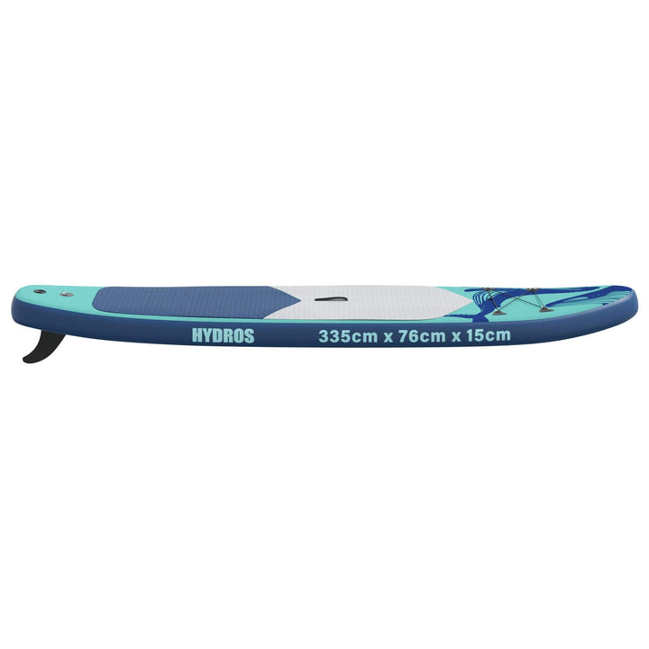 Oppustelig Stand Up Paddle Board HYDROS 335 x 76 x 15 cm Turkis