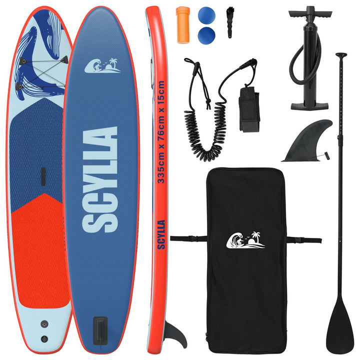 Oppustelig Stand Up Paddle Board SCYLLA 335 x 76 x 15 cm Blå