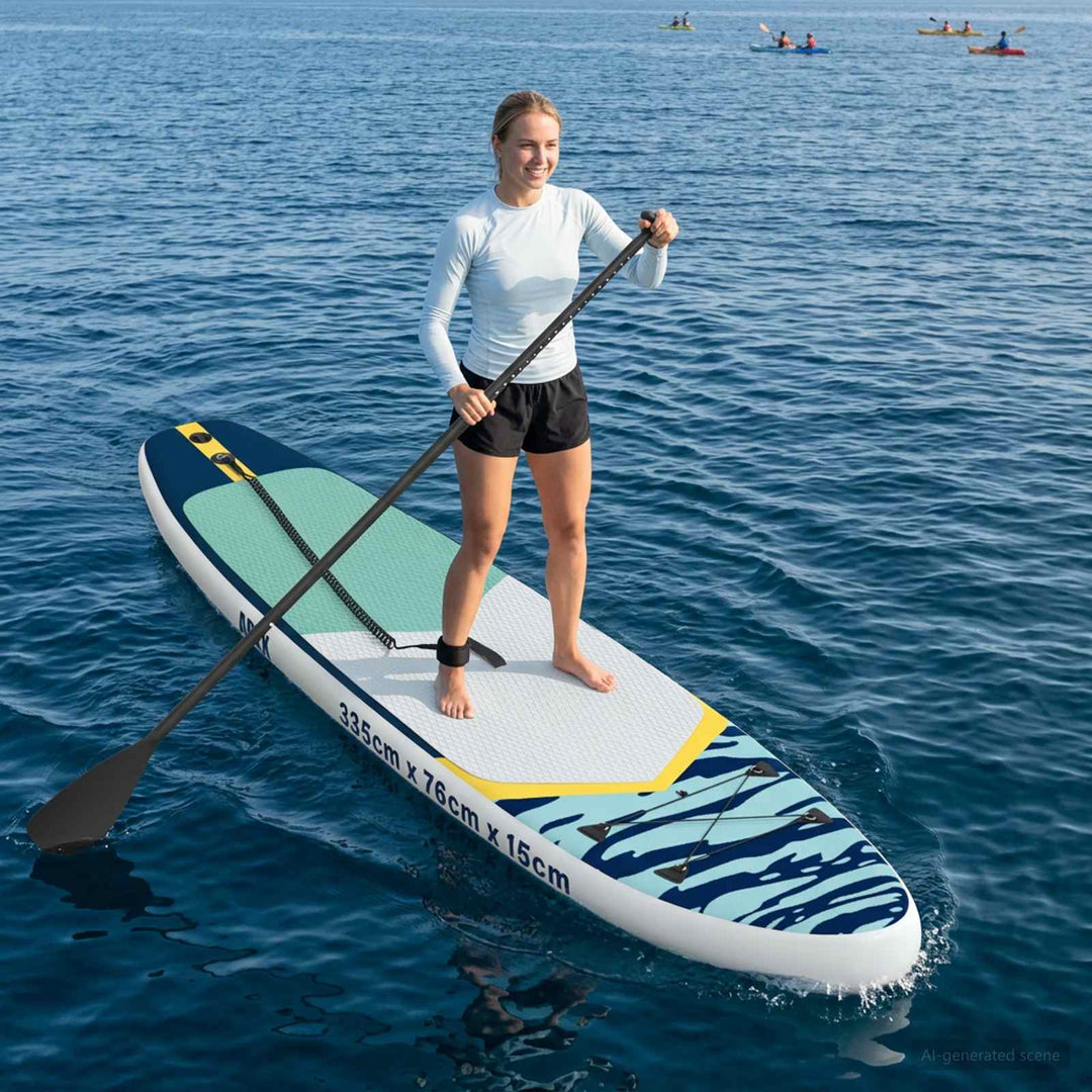 Oppustelig Stand Up Paddle Board APEX 335 x 76 x 15 cm Blå til