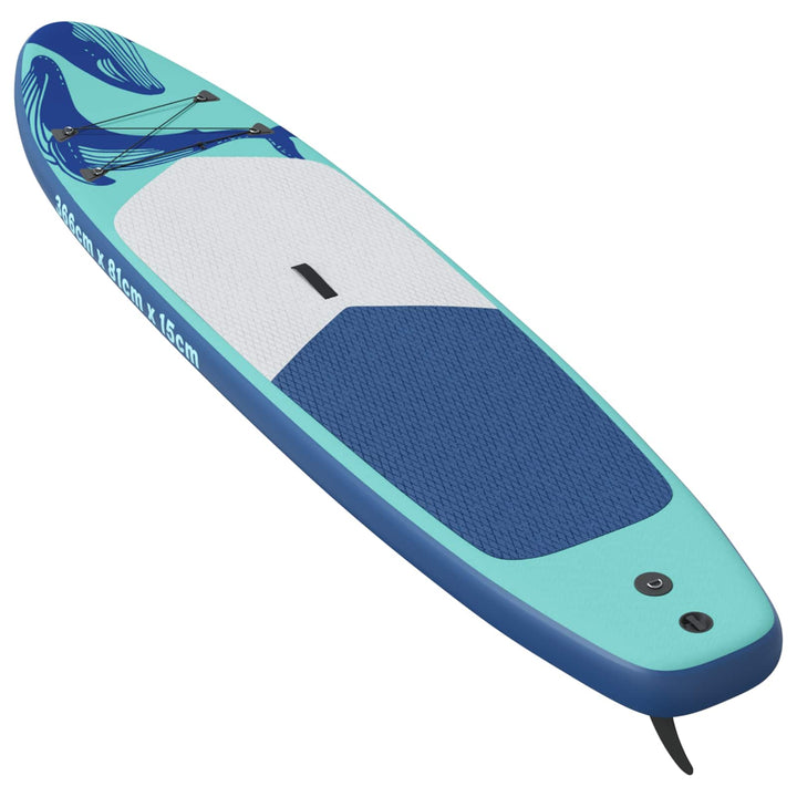 Oppustelig Stand Up Paddle Board HYDROS 366 x 81 x 15 cm Turkis