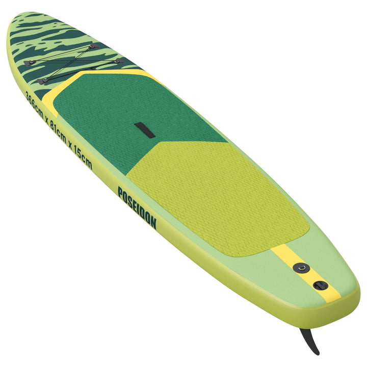 Oppustelig Stand Up Paddle Board POSEIDON 366 x 81 x 15 cm Grøn