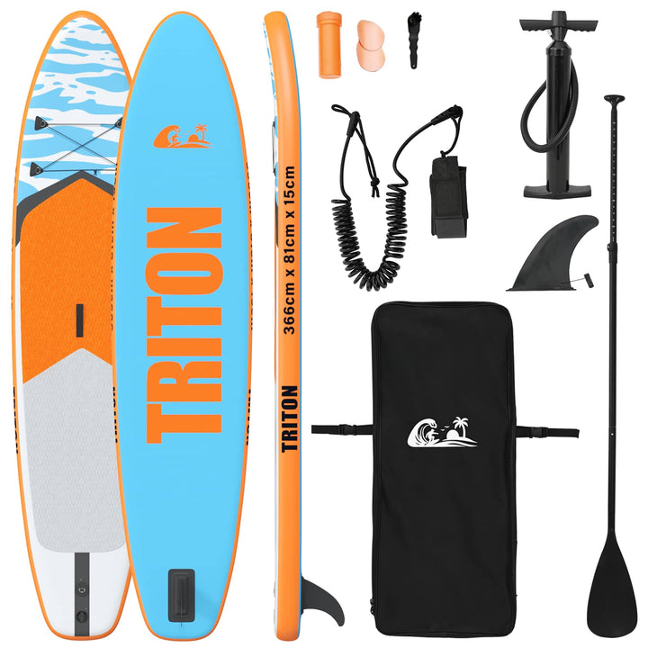 Oppustelig Stand Up Paddle Board TRITON 366 x 81 x 15 cm Blå