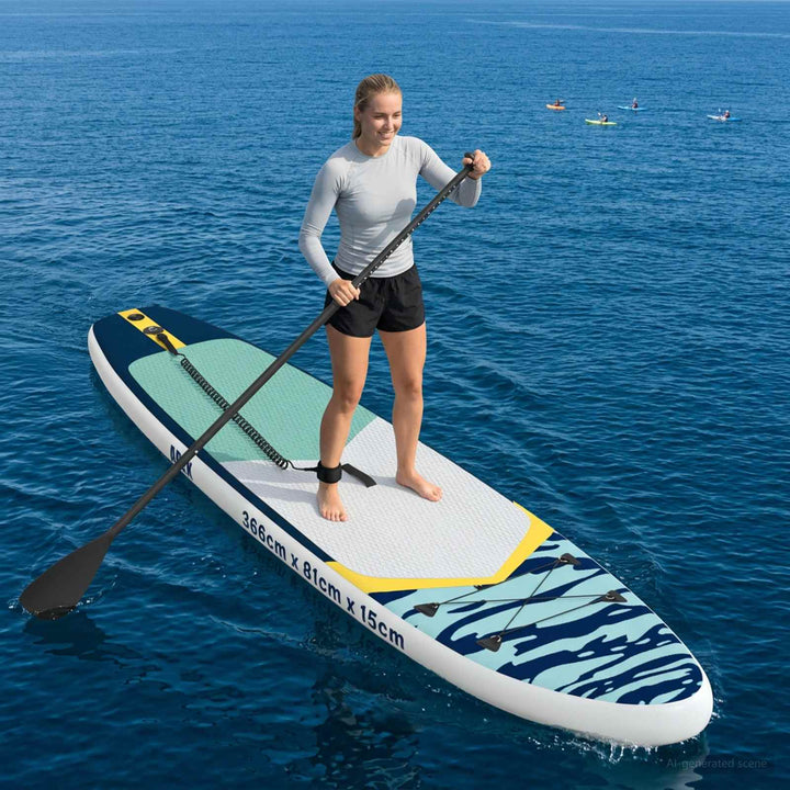 Oppustelig Stand Up Paddle Board APEX 366 x 81 x 15 cm Blå til