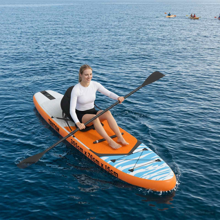 SUP board med sæde 2-i-1 TRITON 305 x 76 x 15 cm Blå