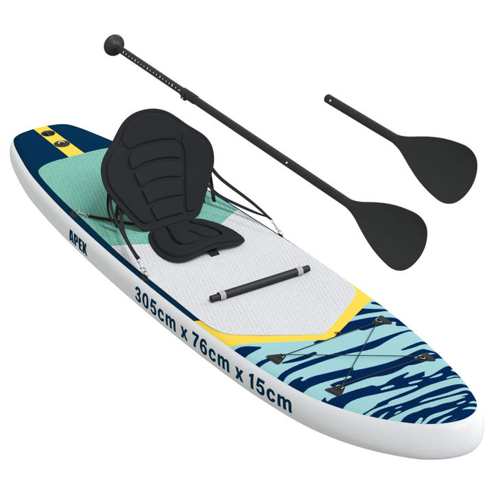 SUP board med sæde 2-i-1 APEX 305 x 76 x 15 cm Blå
