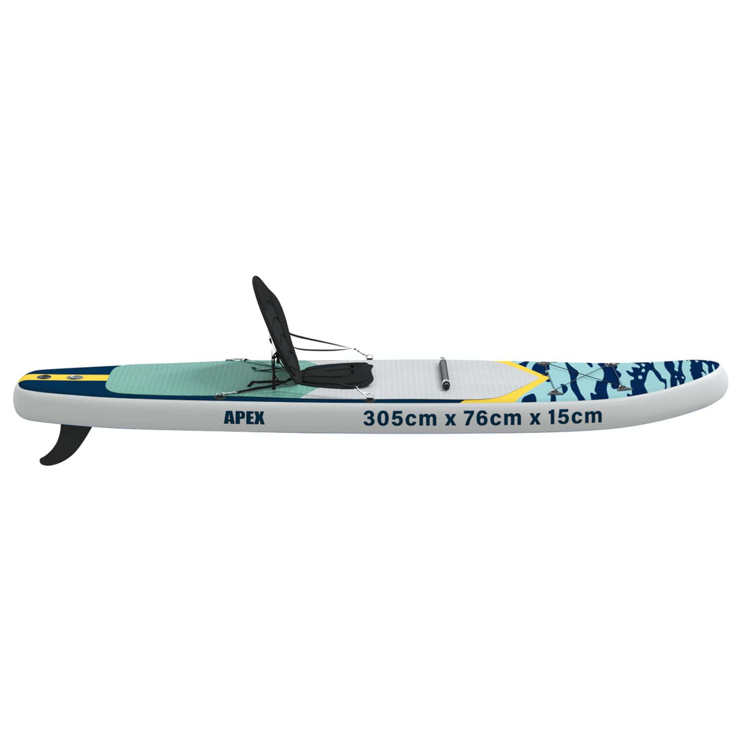 SUP board med sæde 2-i-1 APEX 305 x 76 x 15 cm Blå