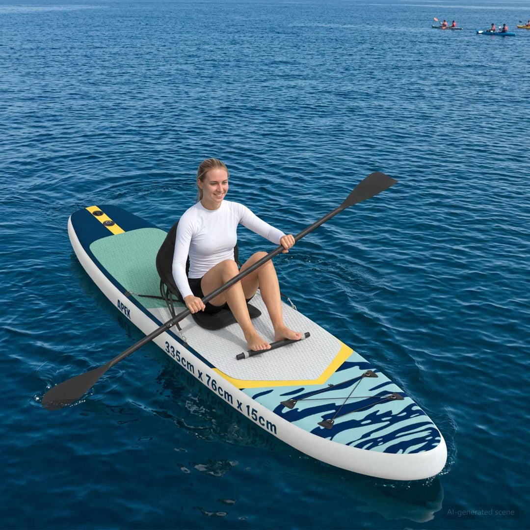 SUP board med sæde 2-i-1 APEX 335 x 76 x 15 cm Blå